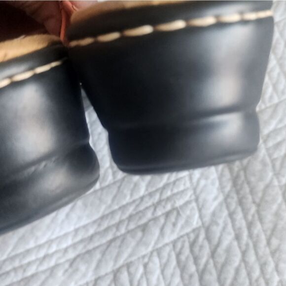 Clarks leather slide on sandals - Picture 7 of 10